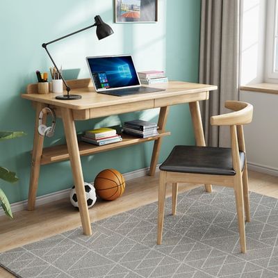 Scrivania per computer in legno personalizzato con materiale di superficie ecologico