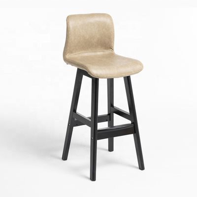 Posta Imballaggio Villia Sedile alto Bar Sedile da bancone con tessuto Elegante e in legno massello