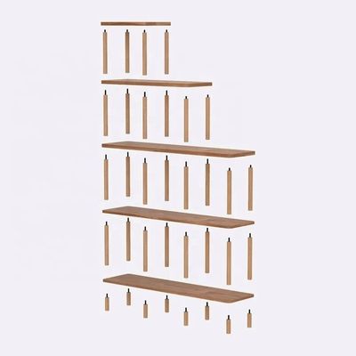 Soggiorno Mensola di libri in legno massello Legno di faggio Mensola di libri in legno minimalista con scaffali pieghevoli