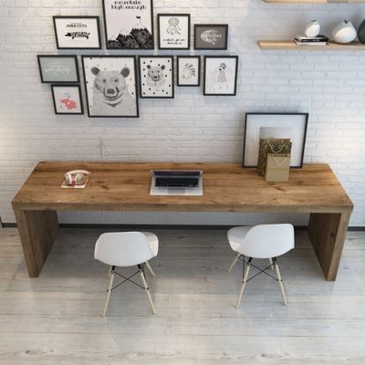 Moderno design scrivania per computer in legno massello e tavolo da conferenza per il lavoro collaborativo