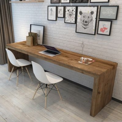 Moderno design scrivania per computer in legno massello e tavolo da conferenza per il lavoro collaborativo