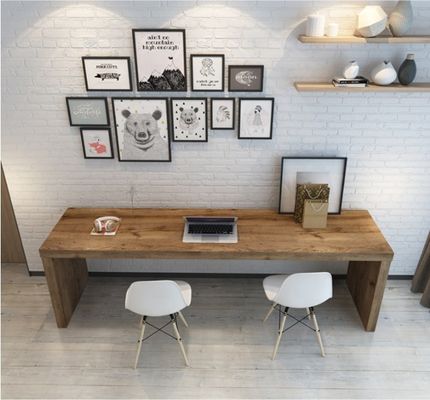 Moderno design scrivania per computer in legno massello e tavolo da conferenza per il lavoro collaborativo