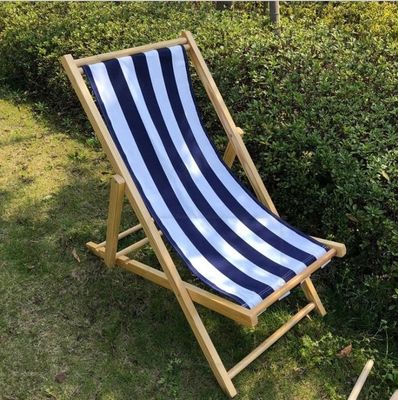 Arredamento esterno generale Disegno moderno Altezza regolabile Poltrona da spiaggia in legno pieghevole con cuscino in multi-colori