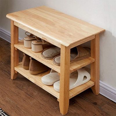 NO Scaffaletto per scarpe pieghevole Scaffaletto semplice per scarpe domestiche in legno di faggio