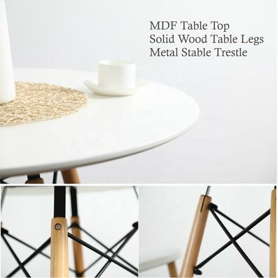 NO Assicurazione piegata Personalizzata Pratica Professionale Tavolo da pranzo quadrato con gambe di legno massiccio Tavolo da caffè Imballaggio postale