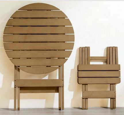 Tavolo portatile per il vino in legno in bambù con gambe pieghevoli