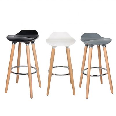 Mobili da bar Legna in legno massello ABS Poltrona da bar in plastica per mobili da sgabello moderno