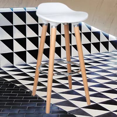 Mobili da bar Legna in legno massello ABS Poltrona da bar in plastica per mobili da sgabello moderno