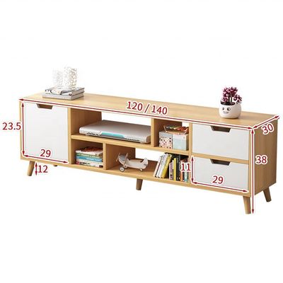 Arredamento per soggiorni a colori personalizzati, stand TV/armadio in legno professionale per case in stile moderno