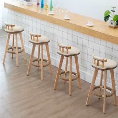 Moderne sedie da bar nordiche con spugna ad alta densità e sedile in tessuto/cuoio