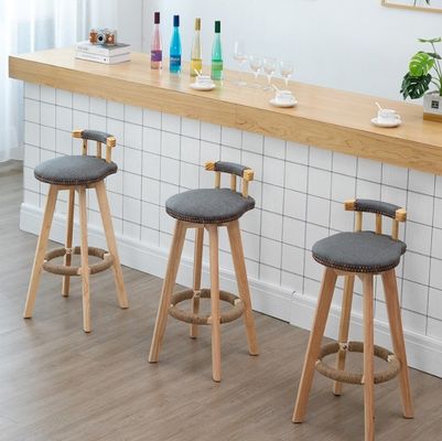 Moderne sedie da bar nordiche con spugna ad alta densità e sedile in tessuto/cuoio