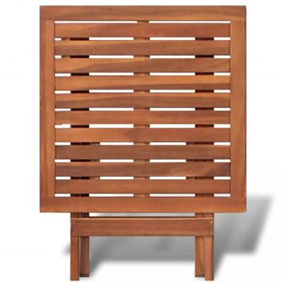 Piccolo tavolo da giardino pieghevole Patio laterale Caffè fuori casa Bevande tè Legno di teak Tavolo da picnic