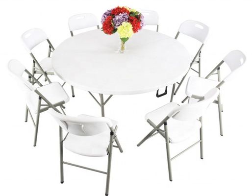 Imballaggio postale Y Giardino da cucina Esterno Tavoli e sedie pieghevoli in plastica bianca per la diserzione delle erbacce
