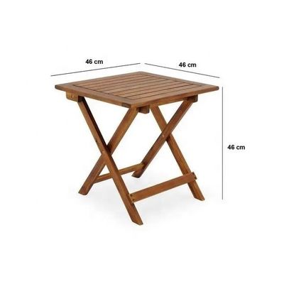 Picnic Tavolo da giardino pieghevole a telaio di legno massello per caffè e tè all'aperto