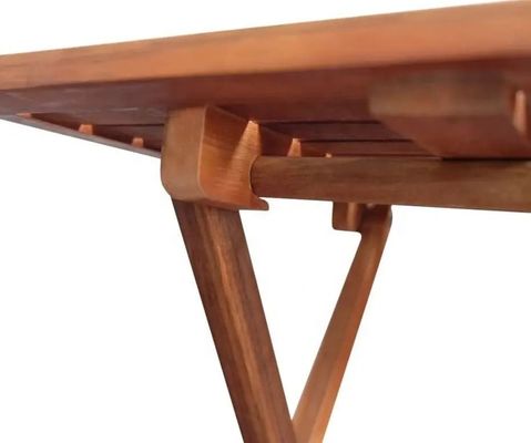Picnic Tavolo da giardino pieghevole a telaio di legno massello per caffè e tè all'aperto