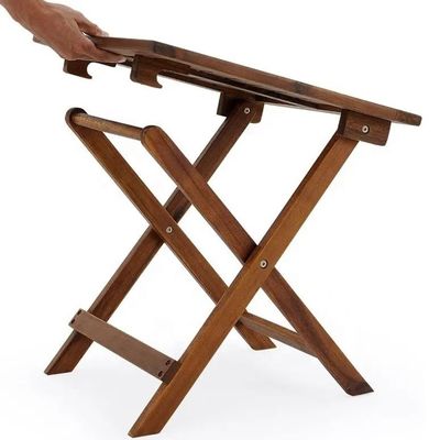 Picnic Tavolo da giardino pieghevole a telaio di legno massello per caffè e tè all'aperto