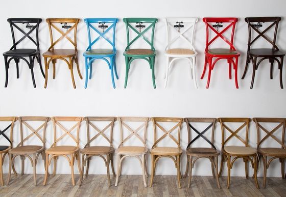 Colore Naturale Moderno Legno Massello X Croce Spalla Banchetto Sedile con cuscino di rotino per matrimonio e ristorante