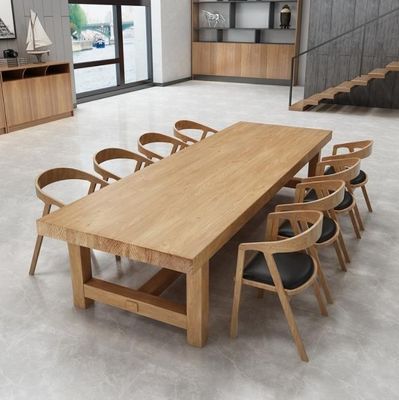 Arredamento per la sala da pranzo Arte nordica Tavolo da pranzo in legno massello/Tavolo da ristorante con design moderno