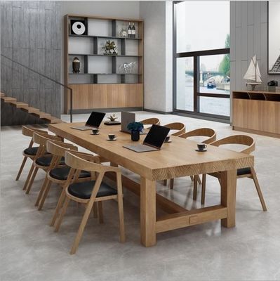 Arredamento per la sala da pranzo Arte nordica Tavolo da pranzo in legno massello/Tavolo da ristorante con design moderno