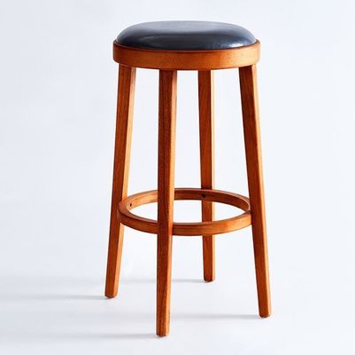 Specific Bar Chair Nuovo design Legno Moderno Polsterato Sedie alte rotonde per il design classico