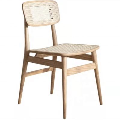 Moderno design stile nordico Sedile in legno massello di rattan Servizio OEM
