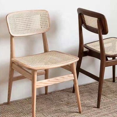 Moderno design stile nordico Sedile in legno massello di rattan Servizio OEM
