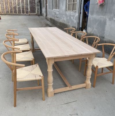 Moderno design Walnut Slab Cucina Ristorante Dining Sedie in legno e tavolo per eventi per uffici