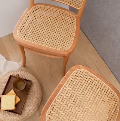 Home Arredamento Sedile da pranzo in legno di rattan con design moderno