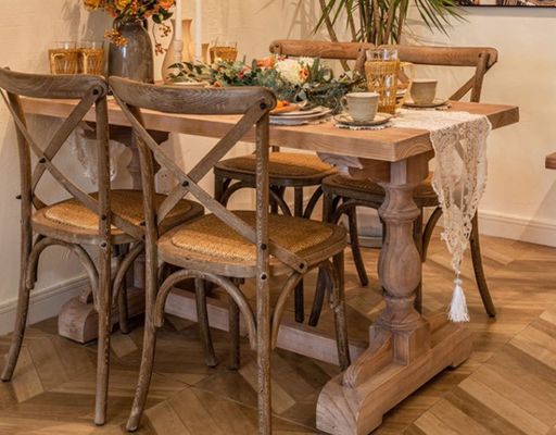 Sedile da pranzo a telaio di legno di pino per arredi di design unico cucina ristorante tavolo pieghevole