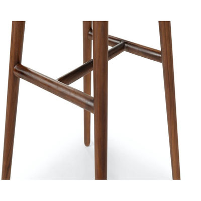 Modern Mahogany High Foot Bar Stools in legno per posti a sedere cuscinati in bar e club
