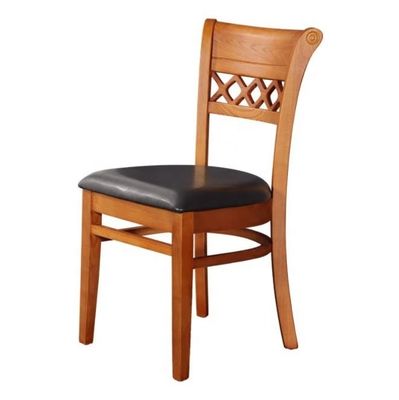 Moderna sedia da pranzo in legno massello con schiena alta, un mix di stile e comfort