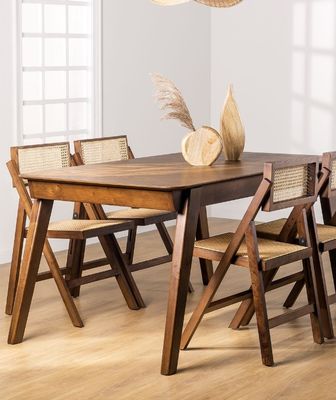 Sedile in legno moderno di rotino naturale Sedile pieghevole in legno massello per eventi con confezionamento e posta