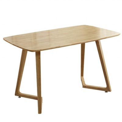 Tavolo da pranzo in legno massello in stile nordico per mobili per la casa in ospedale a forma rettangolare