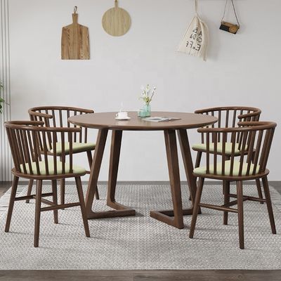 Tavolo da pranzo in legno massello in stile nordico per mobili per la casa in ospedale a forma rettangolare