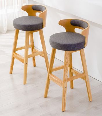 Nordic Modern Simple Wood Bar High Chair Scaunetto in legno massello naturale all'interno di strutture per il tempo libero e sgaunetto alto