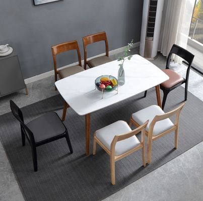 Moderno Design Moderno Nordic Stackable Oak Walnut Sedie da pranzo di ristorante in legno Sedie da pranzo per arredi domestici