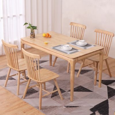 LL-A02 Tavolo da pranzo in legno massello in stile nordico moderno