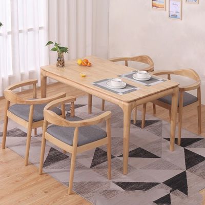 LL-A02 Tavolo da pranzo in legno massello in stile nordico moderno