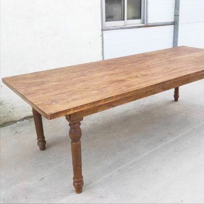 Materiale di copertura Legno massello Design classico Pieghevole Agriturismo Sala da pranzo Tavolo da matrimonio con copertura in legno e funzione pieghevole