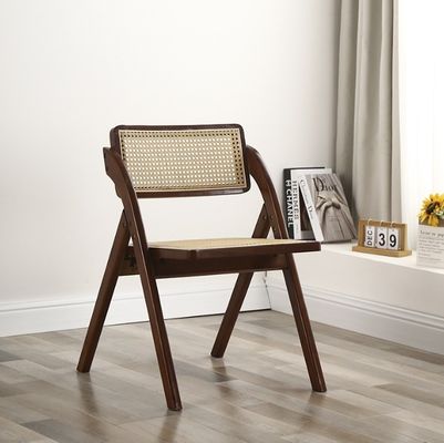 Imballaggio per la posta Moderno design Sedie da rattan pieghevoli in legno per ristoranti per mobili per la casa