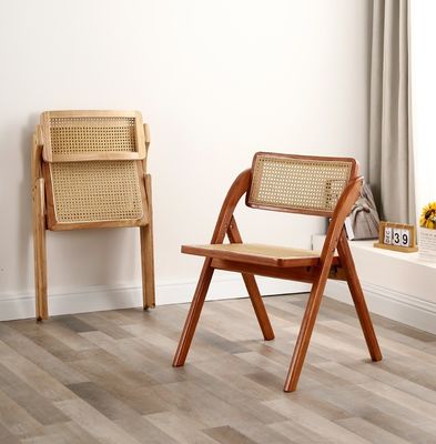 Imballaggio per la posta Moderno design Sedie da rattan pieghevoli in legno per ristoranti per mobili per la casa