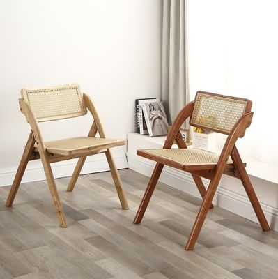 Imballaggio per la posta Moderno design Sedie da rattan pieghevoli in legno per ristoranti per mobili per la casa