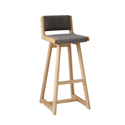 Colore naturale sganciabile Vintage imbottito Bar stool in legno massello per pub