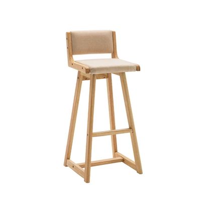 Colore naturale sganciabile Vintage imbottito Bar stool in legno massello per pub