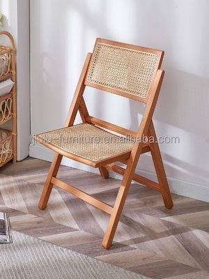 Imballaggio postale Sedile pieghevole in legno massello rotano per la decorazione di ristoranti nordici