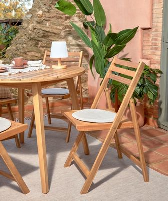 Sedia di legno pieghevole robusta per hotel e ristoranti Nordic Design