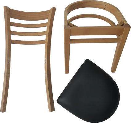 Moderno Stile Stoffa Spuma Spugna Copertura Sedile di Legno per Soggiorno Hotel Legno Massello