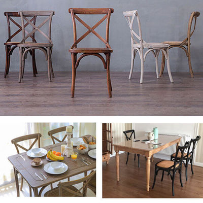 Arredamento per eventi alberghieri sedie a schiena X in legno impilabili per ristoranti in legno