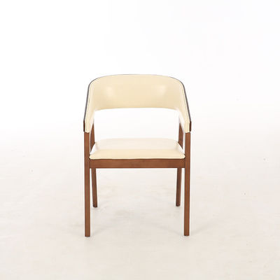 Sedia presidenziale in legno massello di design nordico mobili in pelle nera nota poltrona per il ristorante Garanzia di un anno
