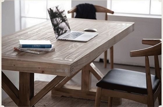 Tavolo da pranzo in legno massello personalizzato in legno neoclassico vintage per artigianato in sala da pranzo e soggiorno